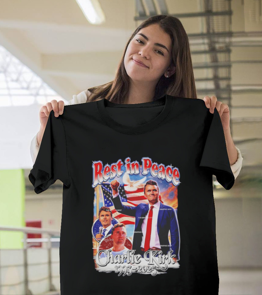 RIP Charlie Kirk Rest In Peace Memorial 1993 2025 T-Shirt