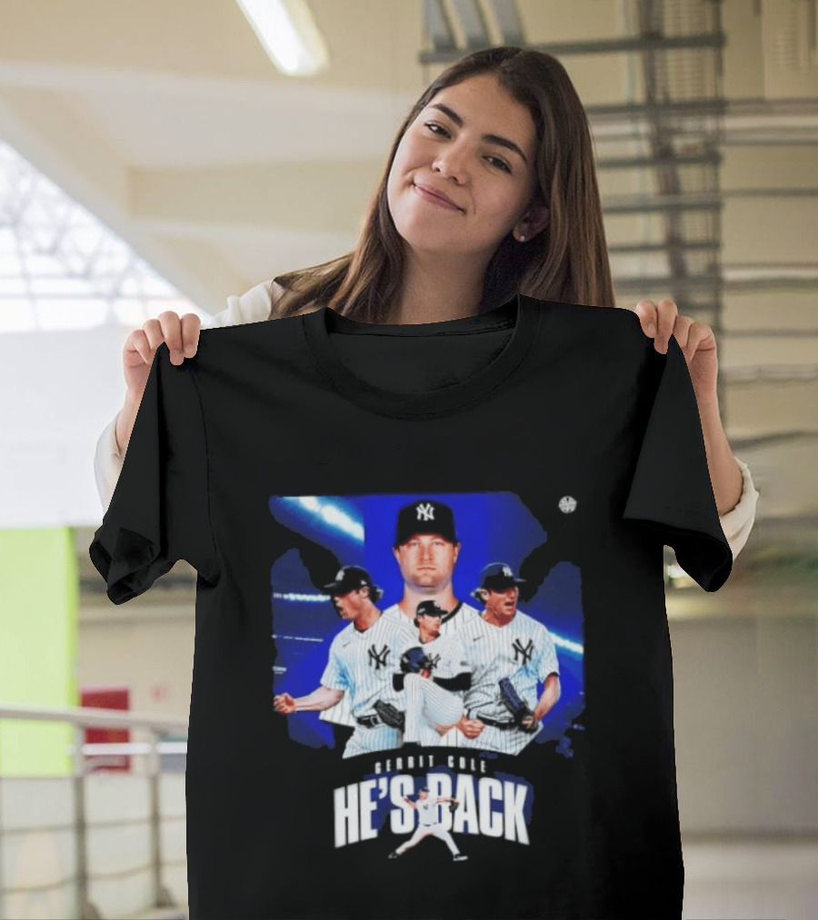 Gerrit Cole He's Back Yankees Pitcher Action T-Shirt