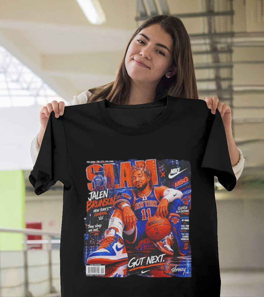 SLAM Jalen Brunson New York Knicks Nike X MSG Got Next T-Shirt