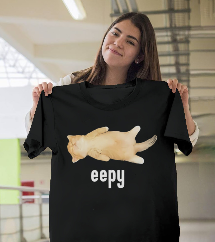 Eepy Sleeping Orange Kitten Cat Meme T-Shirt