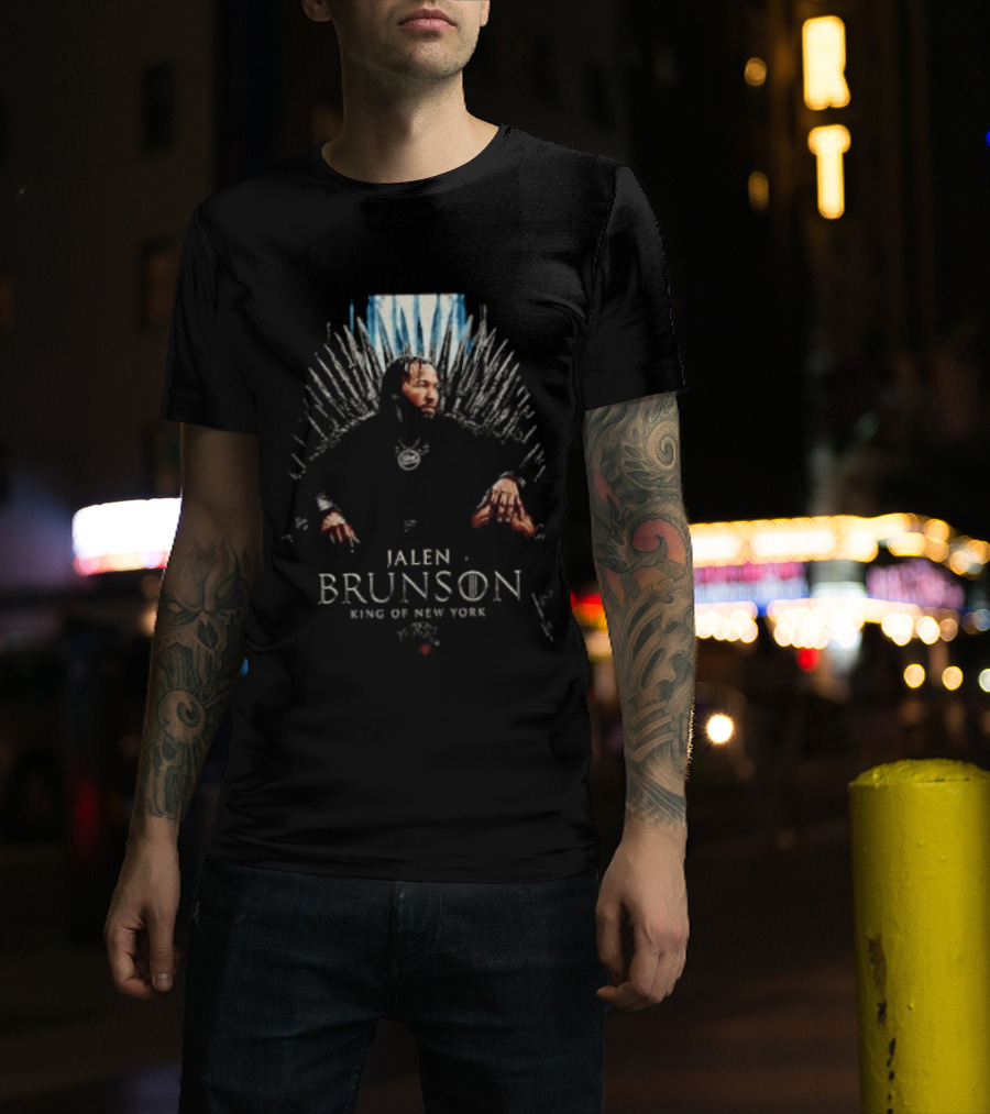 Jalen Brunson Game Of Thrones King Of New York Knicks Throne Concept T-Shirt