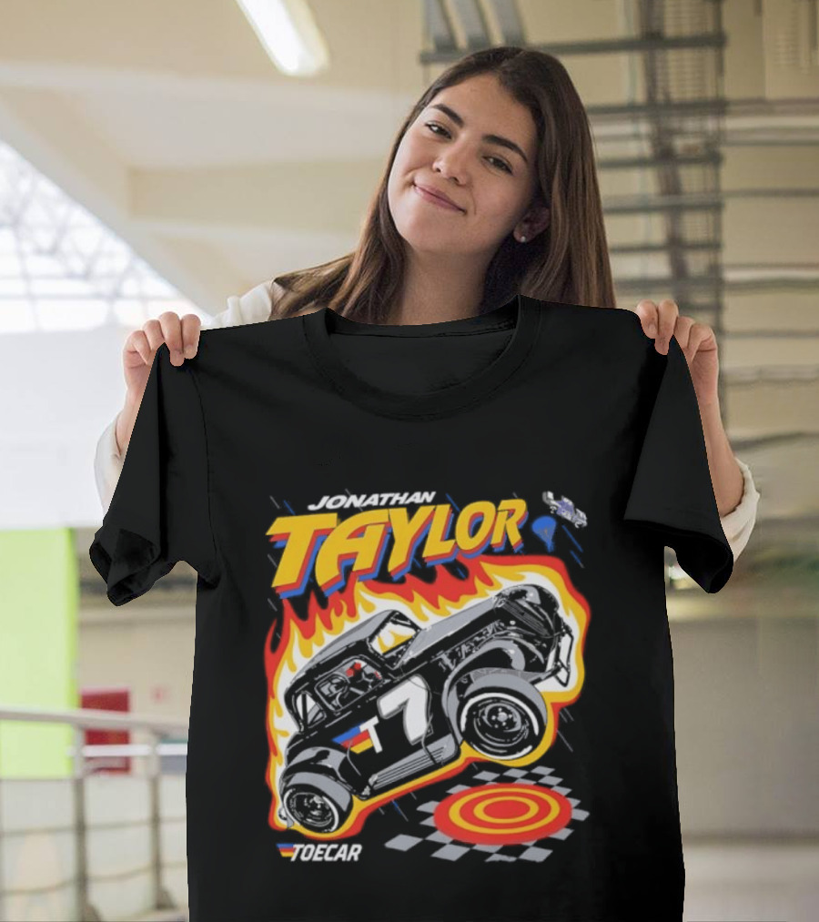 Jonathan Taylor Legend Modified Race Car Flames T-Shirt