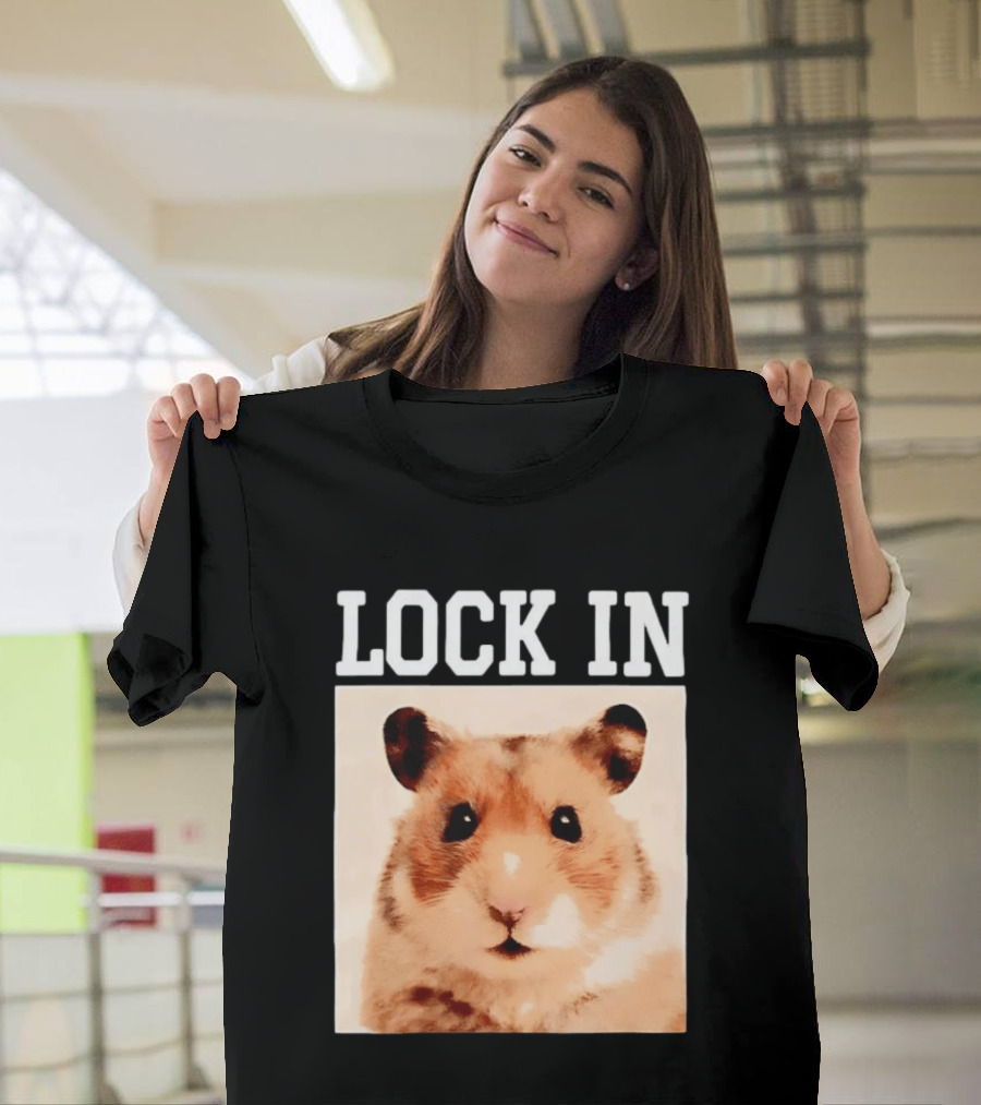 LOCK IN Hamster Cute Adorable Pet Animal T-Shirt