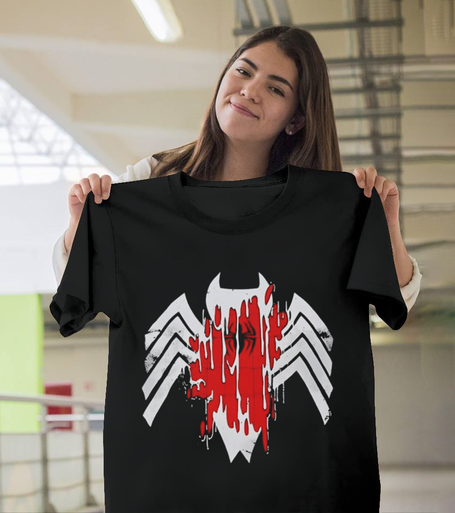 Venom Symbiote Red Dripping Spider T-Shirt