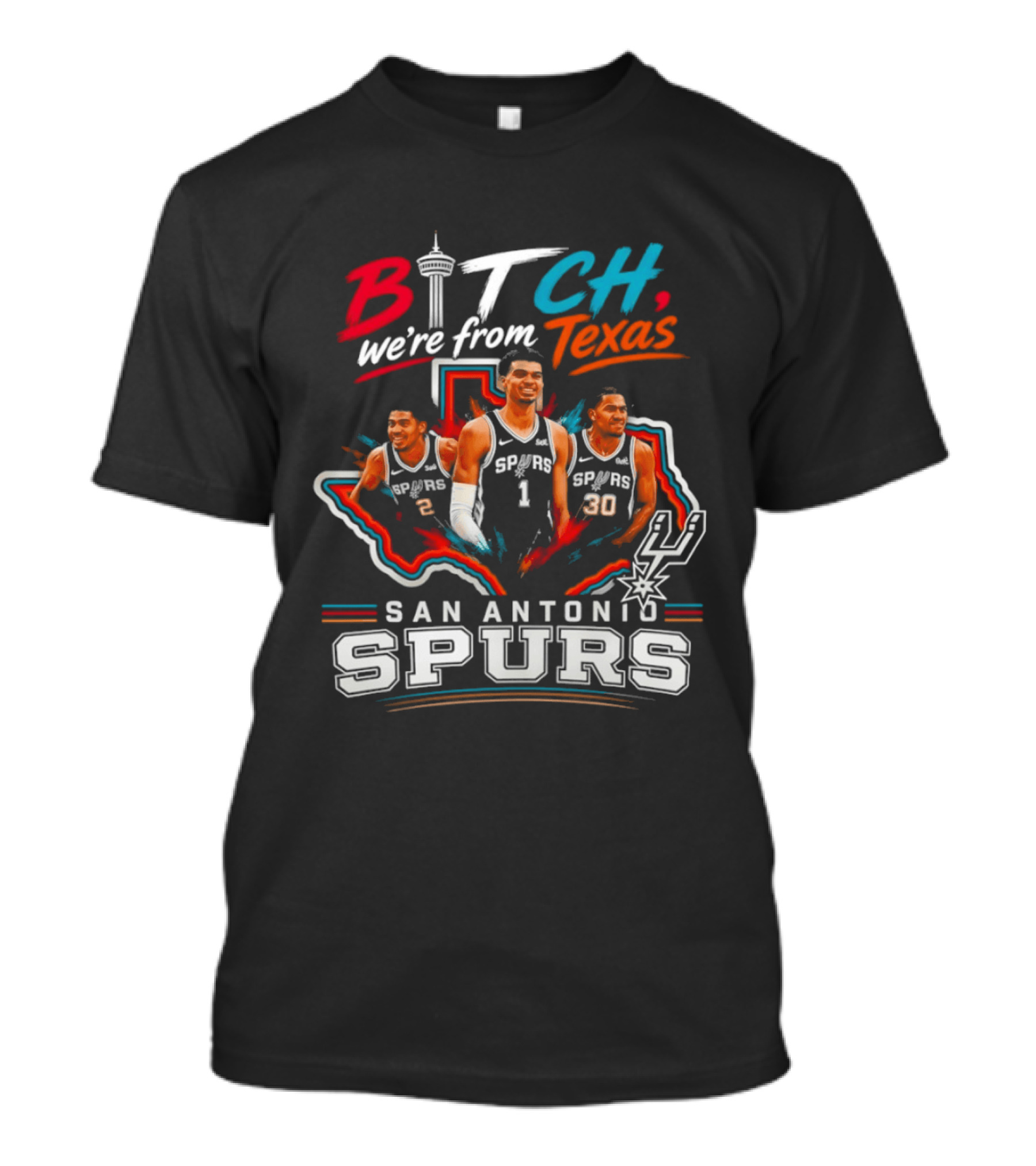 Victor Wembanyama San Antonio Spurs We're From Texas NBA Basketball 2026 T-Shirt