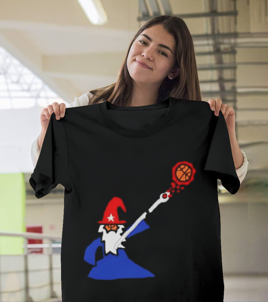 Washington Wizards NBA Basketball Player Wizard Hat Star Basketball T-Shirt