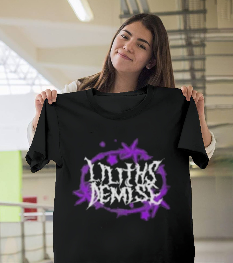 Lilith Demise Scream Like A Girl Purple Starburst T-Shirt