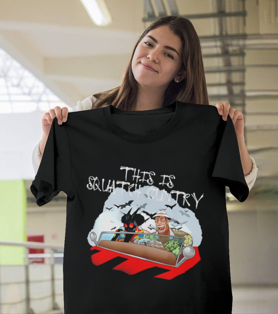 This Is Squatch Country Cryptid Chronicles With Mothman And Sasquatch T-Shirt