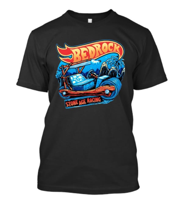Bedrock Stone Age Racing Flintstones Vintage Car Adventure T-Shirt
