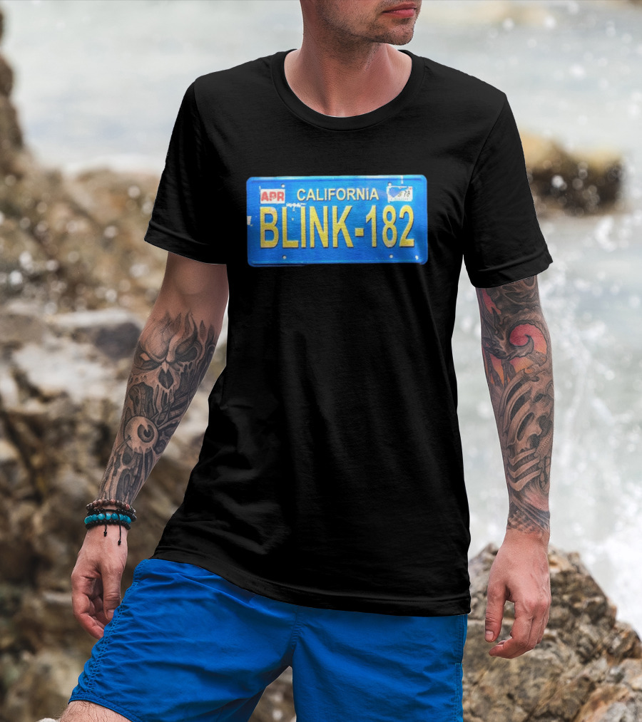 California Blink 182 License Plate APR Expired Tag T-Shirt