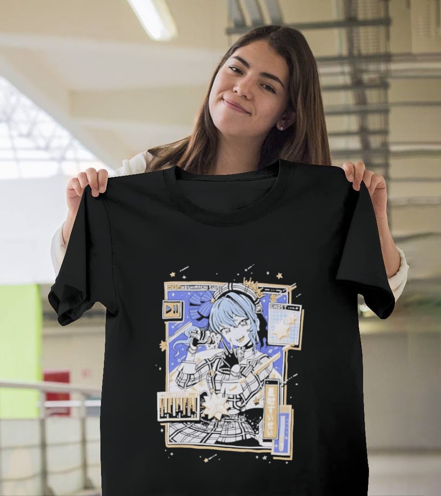 Hoshimachi Suisei GHOST Stellarstill VTuber Idol Celestial Starry Night Aesthetic T-Shirt