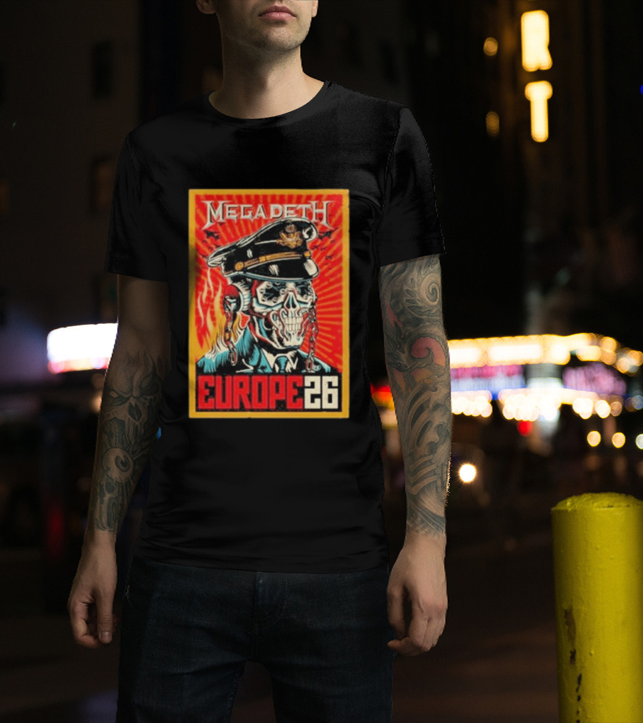 Megadeth Europe 26 Commander Vic Tour T-Shirt