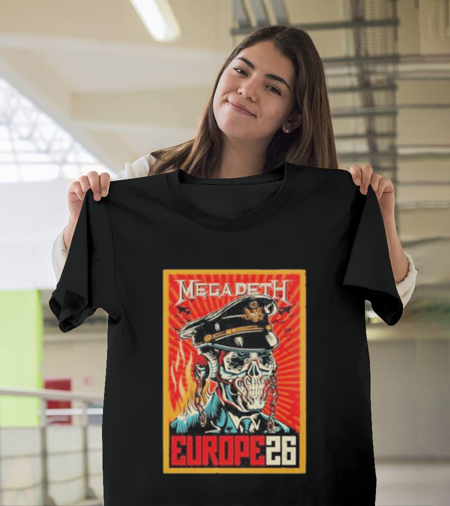 Megadeth Europe 26 Commander Vic Tour T-Shirt