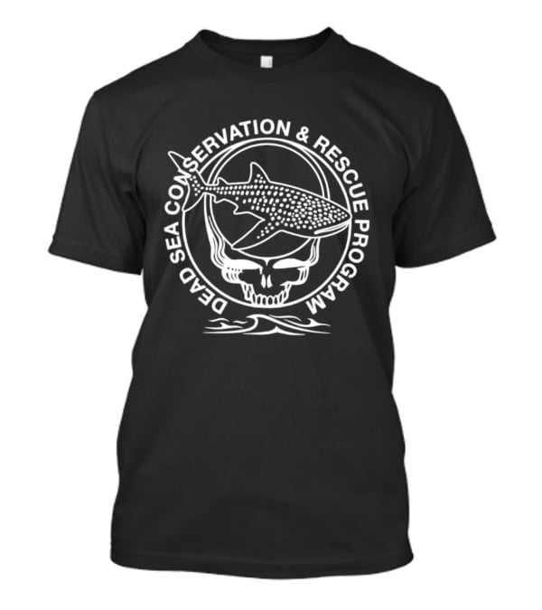Dead Sea Conservation & Rescue Program Whale Shark Skull Waves T-Shirt