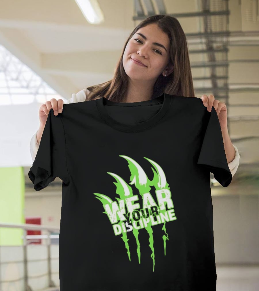 Distressed Green Claw Wear Your Discipline Claw Marks T-Shirt