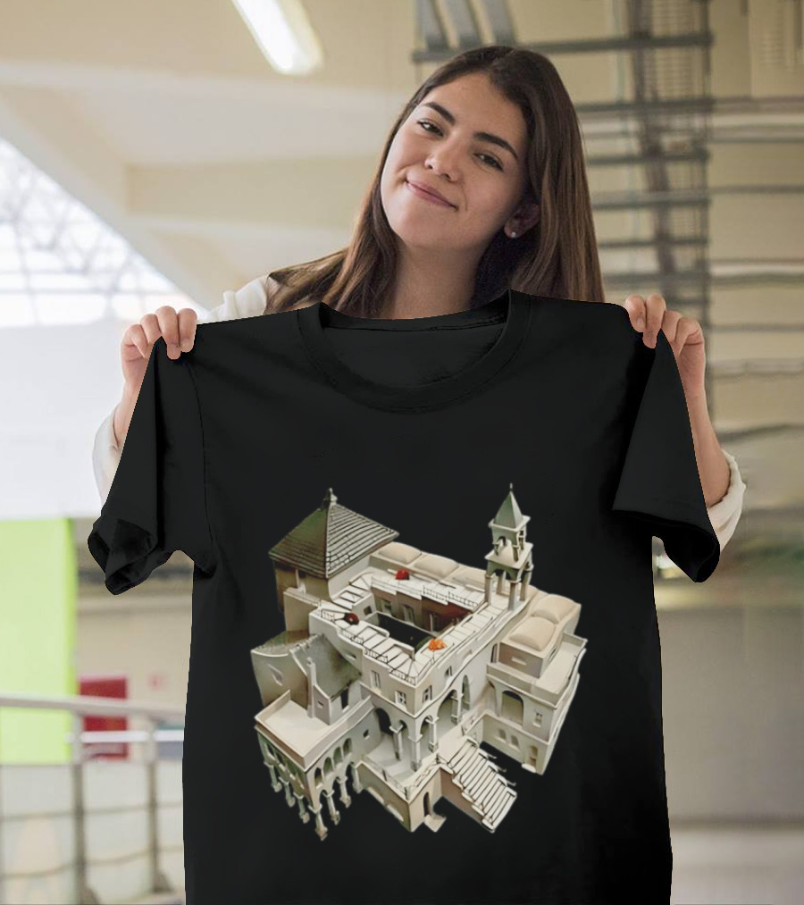Escher Impossible Building Optical Illusion Architecture T-Shirt