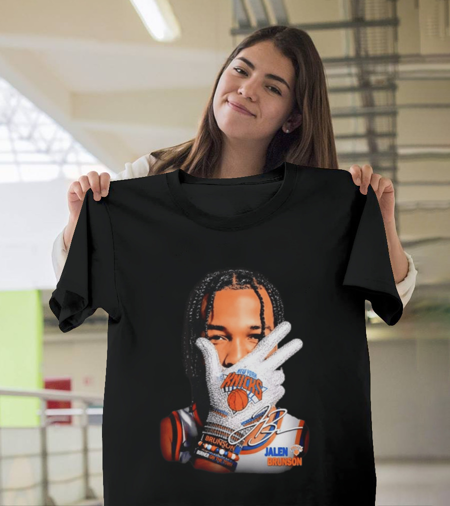 New York Knicks Jalen Brunson Iceman Burner Signature Basketball Player T-Shirt