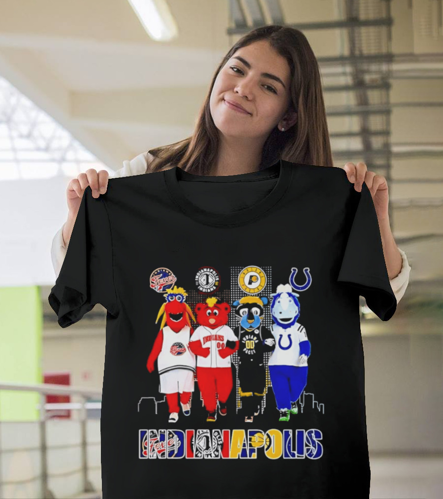 Indiana Fever Pacers Colts Indians Mascots Indianapolis T-Shirt