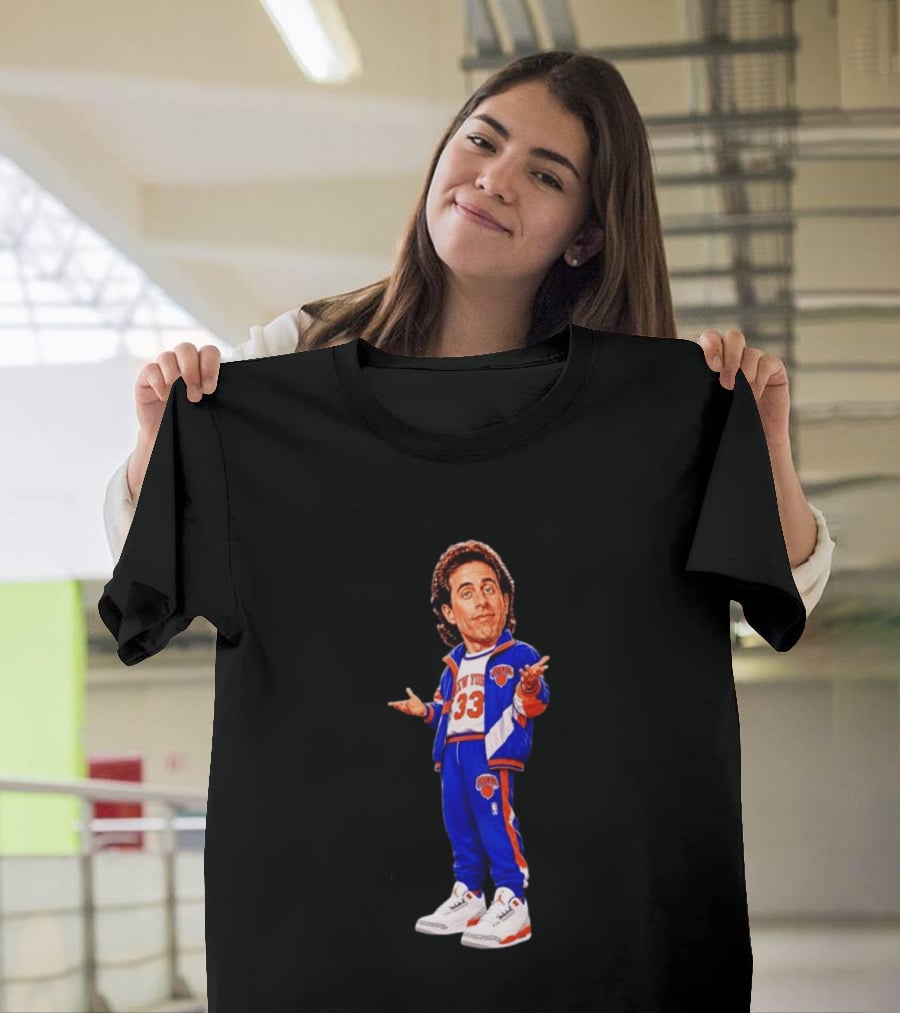 Jerry Seinfeld Knicks NBA Cartoon New York 33 Basketball T-Shirt