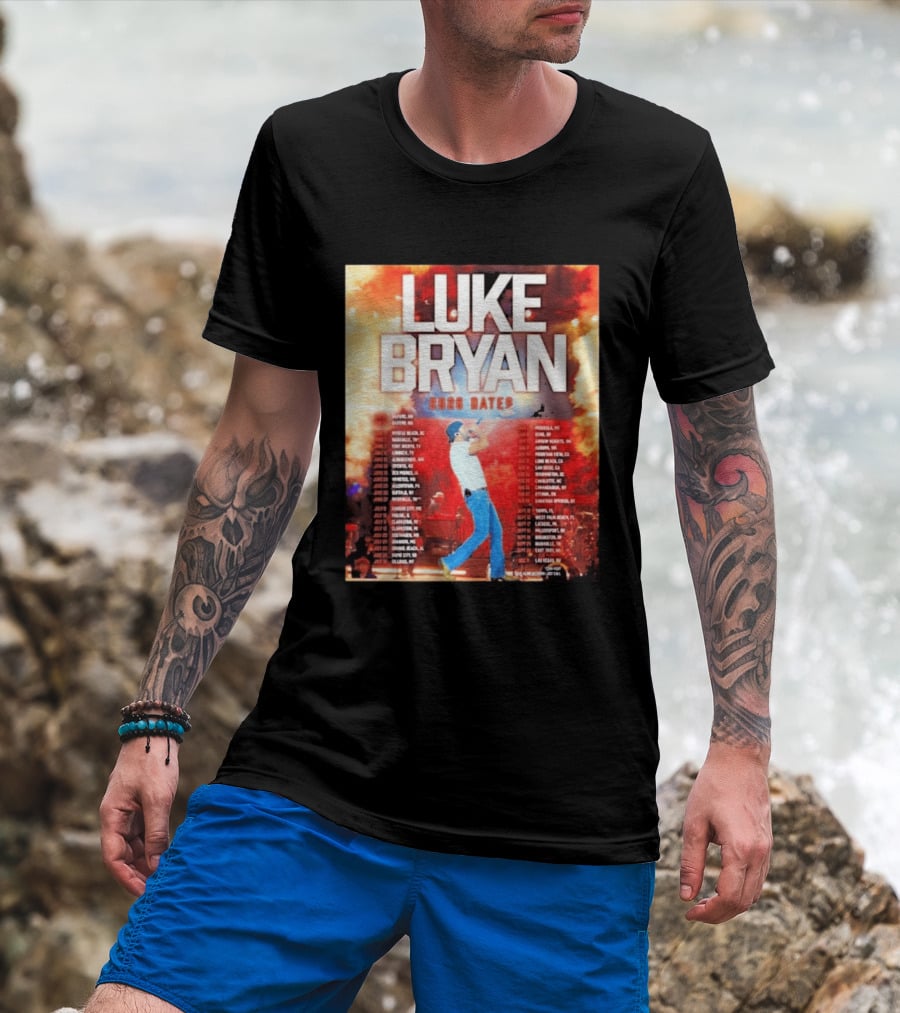 Luke Bryan 2026 Dates Tour Cities Concert Events T-Shirt