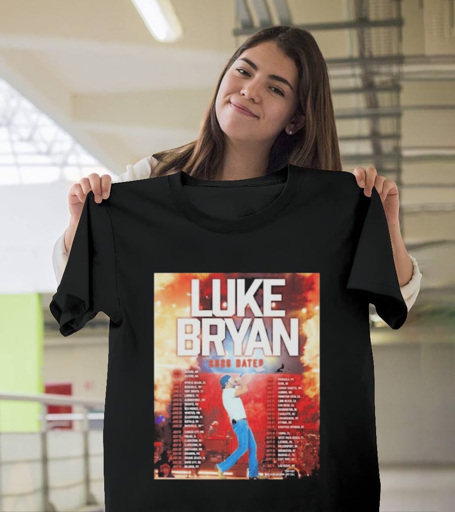 Luke Bryan 2026 Dates Tour Cities Concert Events T-Shirt