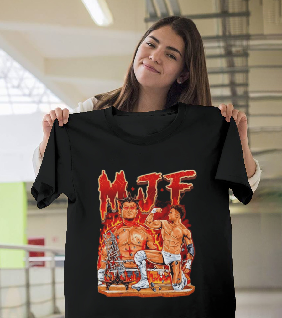 MJF Fiery Devil Dual Persona Wrestling Inferno T-Shirt
