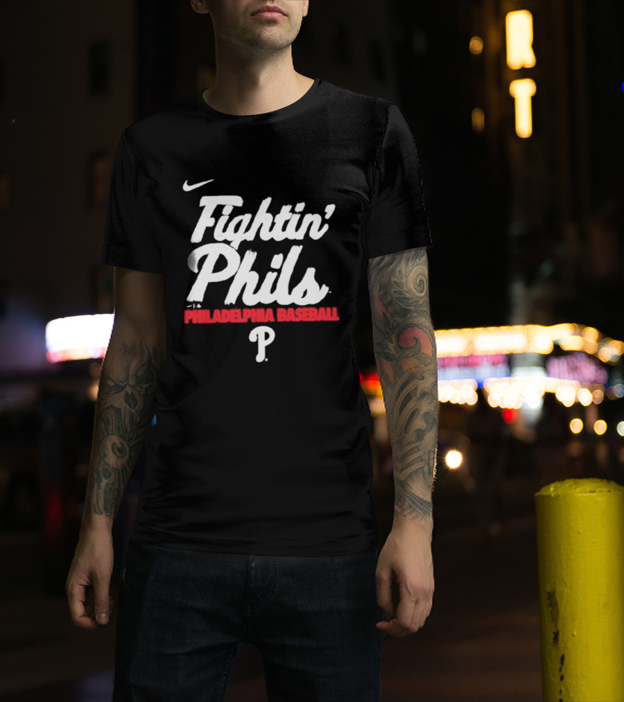 Nike Fightin' Phils Philadelphia Baseball City Connect Handwriting Club T-Shirt