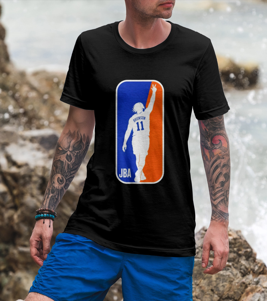 Jalen Brunson 11 JBA Basketball Victory Sign New York T-Shirt