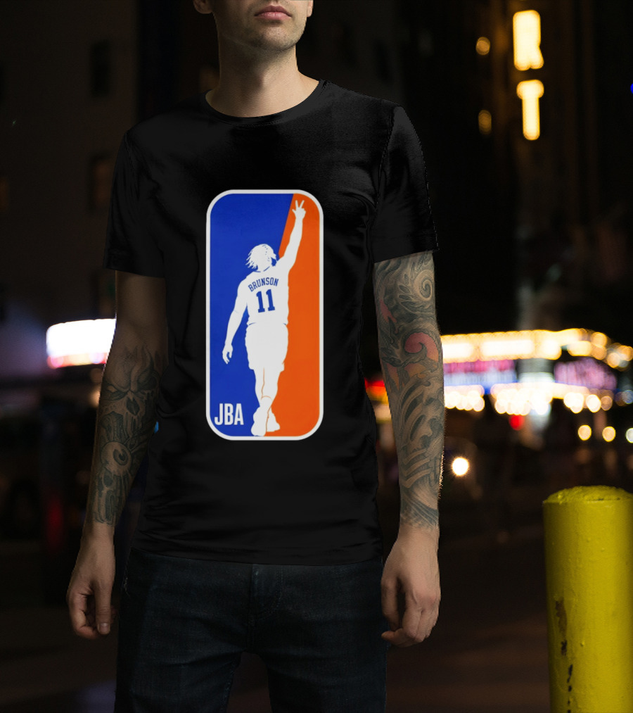 Jalen Brunson 11 JBA Basketball Victory Sign New York T-Shirt
