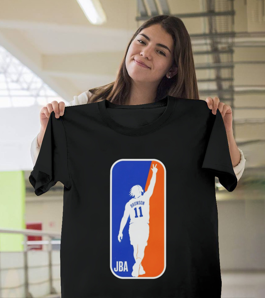 Jalen Brunson 11 JBA Basketball Victory Sign New York T-Shirt