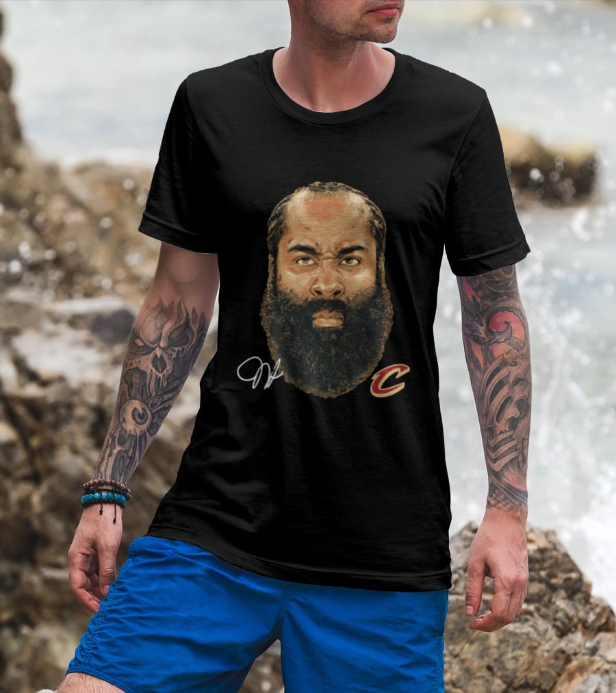 James Harden Cleveland Cavaliers Iconic Beard NBA T-Shirt