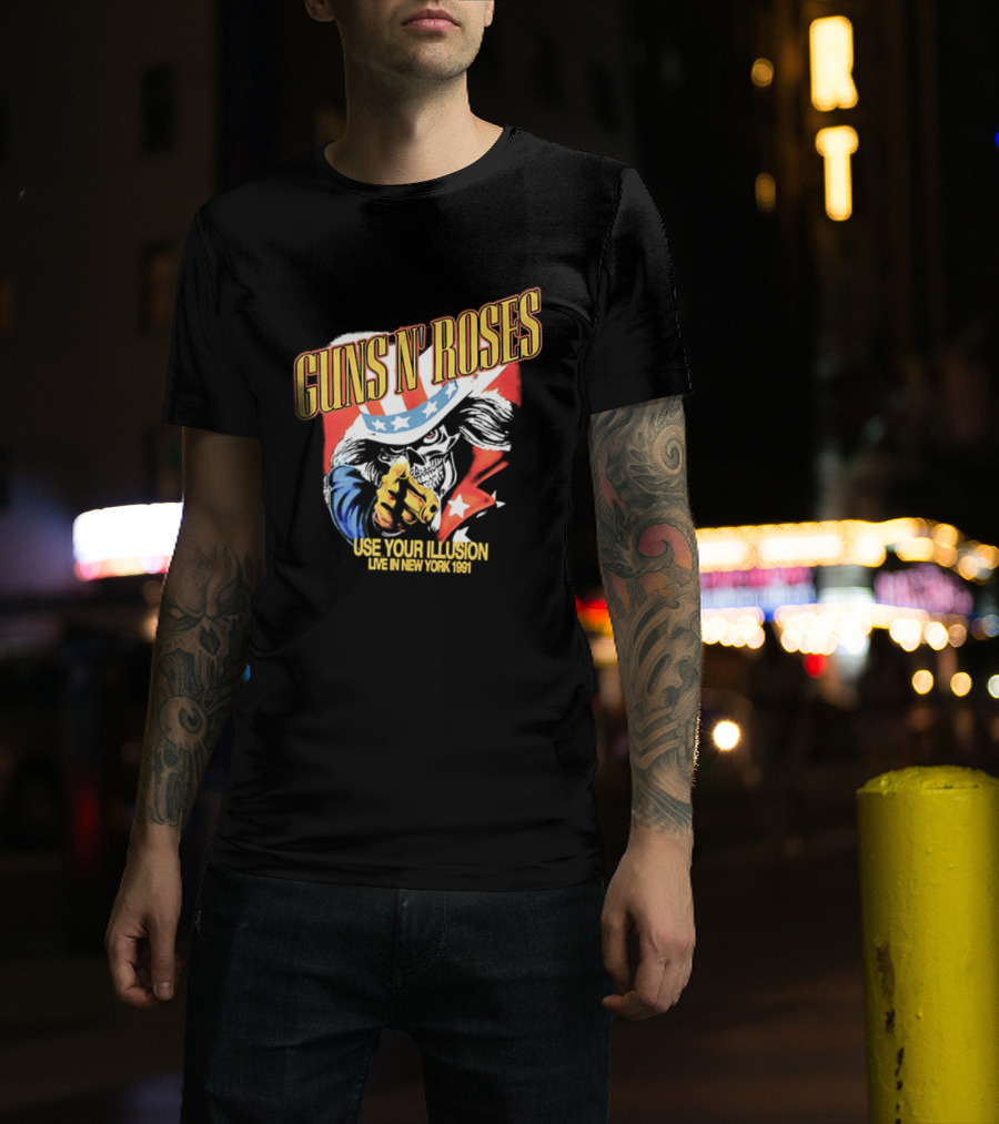 Guns N' Roses Use Your Illusion Live In New York 1991 Uncle Sam T-Shirt