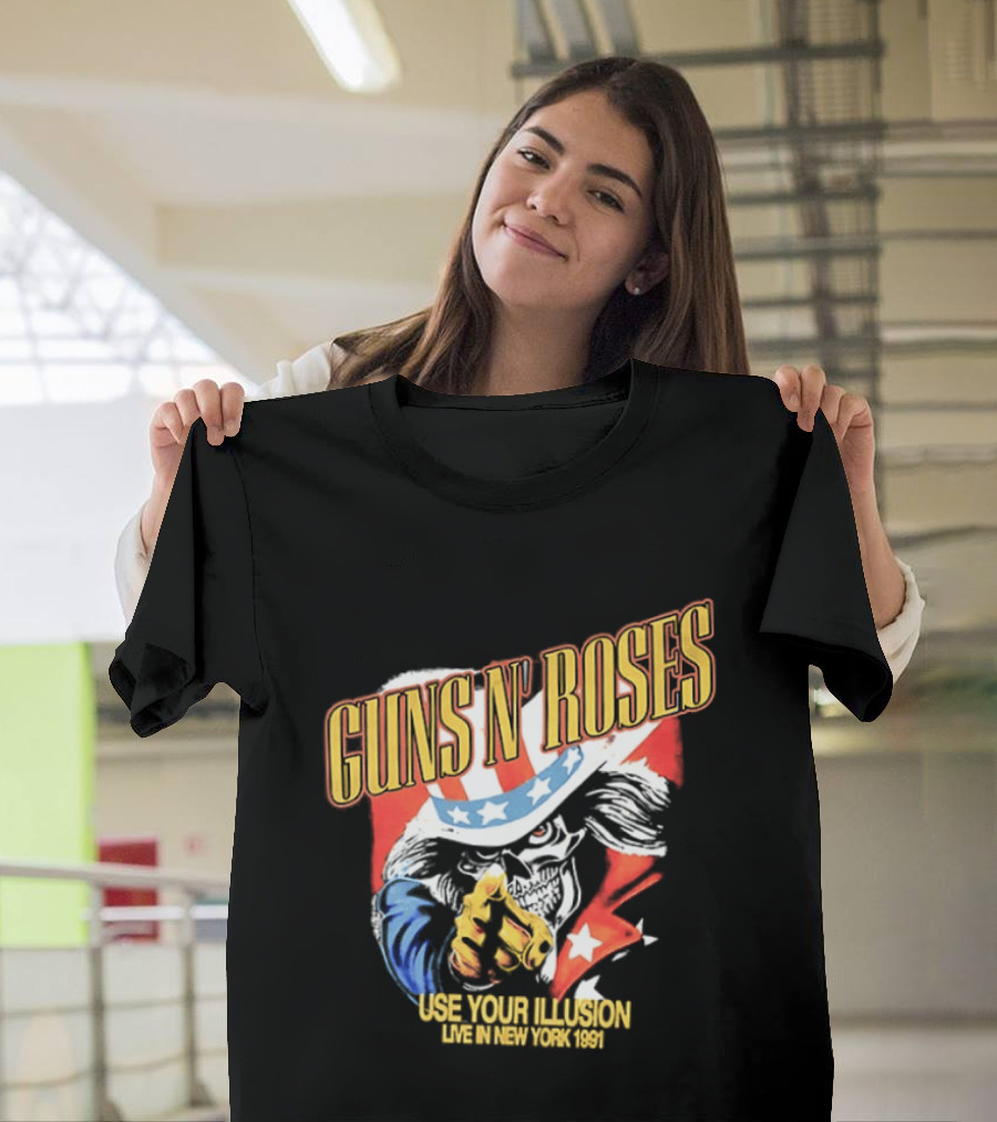 Guns N' Roses Use Your Illusion Live In New York 1991 Uncle Sam T-Shirt