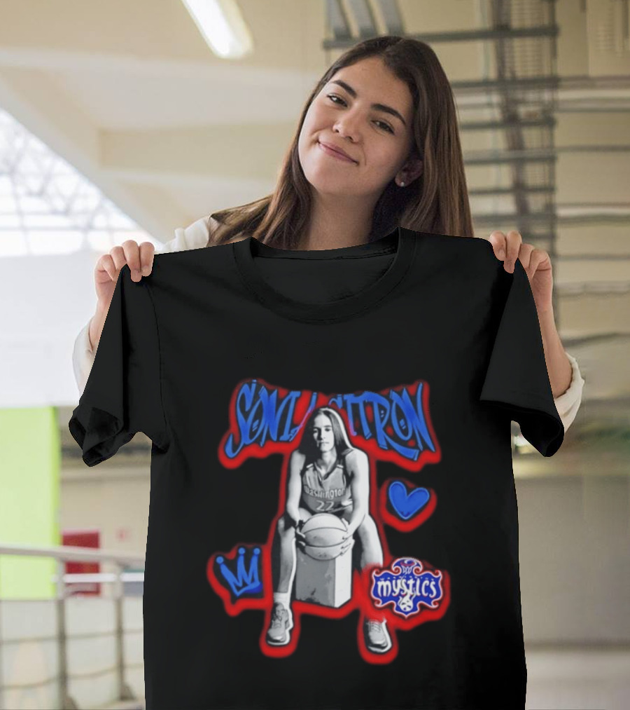 Sonia Citron Washington Mystics WNBA Basketball Grunge T-Shirt