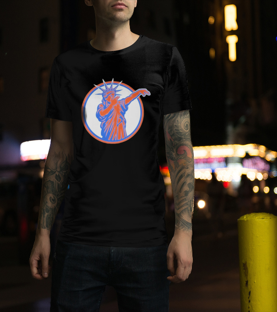 Statue Of Liber3 New York Knicks Basketball Circle T-Shirt