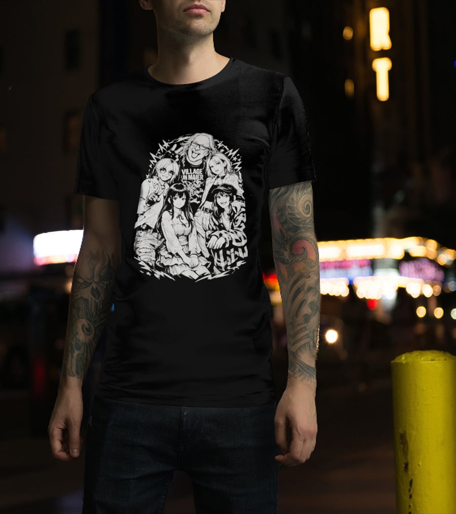 Andrew WK Village Maier Anime Characters T-Shirt