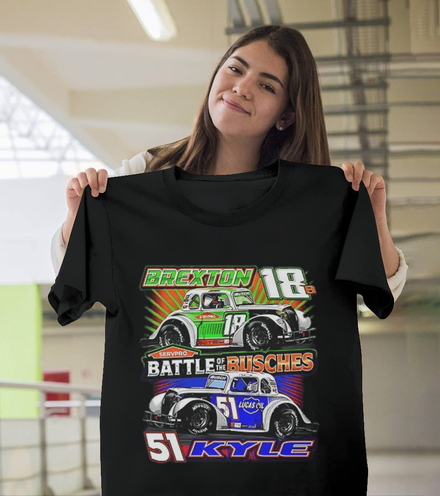 Brexton 18 Busch Kyle 51 Battle Of The Busches Racing T-Shirt