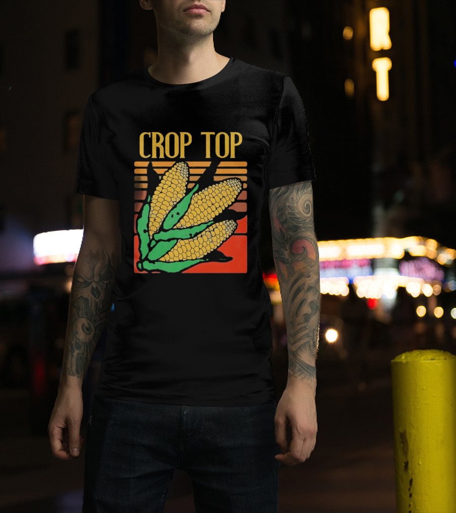 CROP TOP Corn Cobs Maize Sweetcorn Vegetable Agriculture Farm Harvest T-Shirt