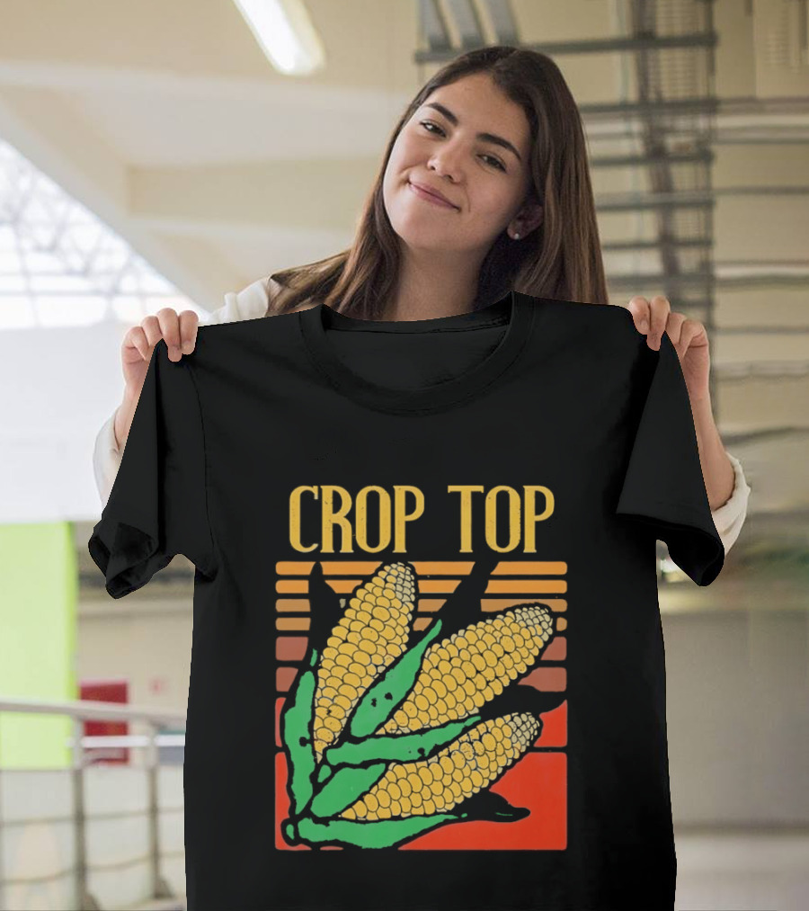CROP TOP Corn Cobs Maize Sweetcorn Vegetable Agriculture Farm Harvest T-Shirt