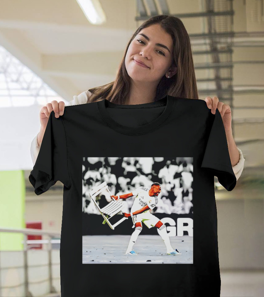 David Alaba Holding Chair On Soccer Field Image T-Shirt