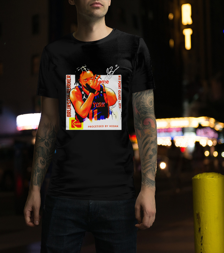 Jalen Brunson Burner New York Kodak #11 Point Guard NYY T-Shirt