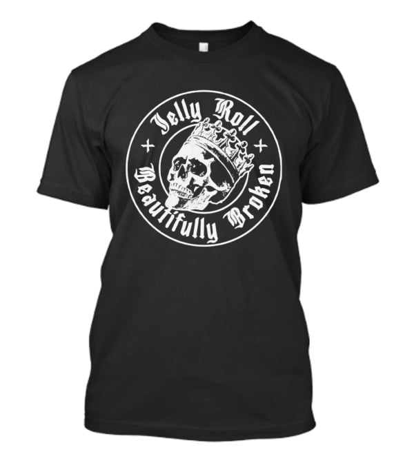 Jelly Roll Skull Crown Beautifully Broken T-Shirt
