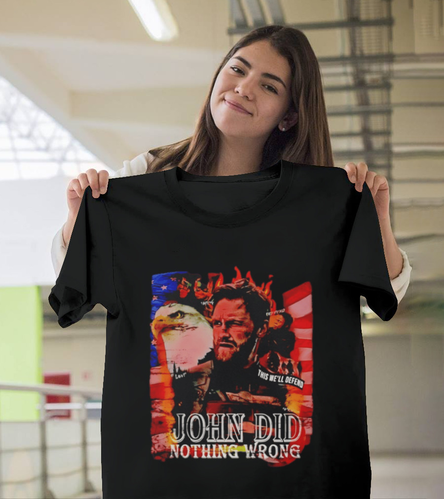 John Walker Marvel Falcon Winter Soldier This We'll Defend American Flag Eagle T-Shirt
