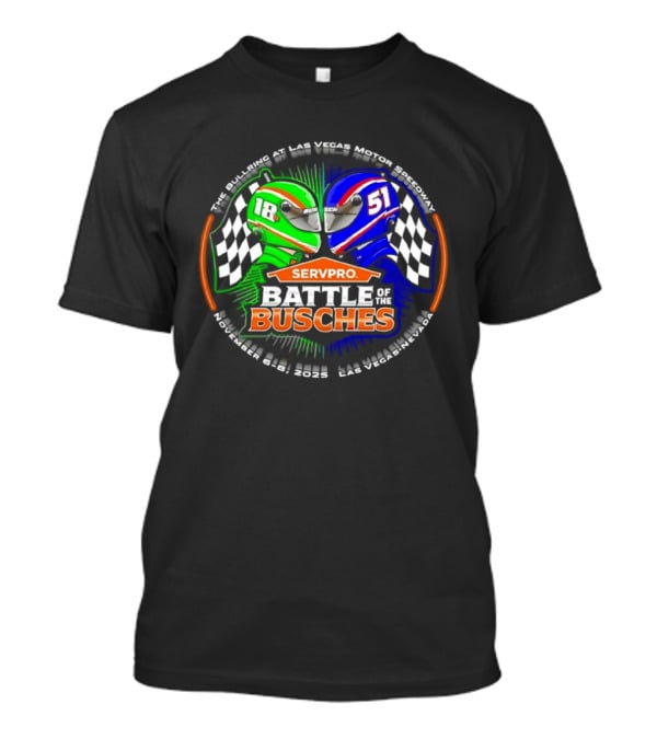 SERVPRO Battle Of The Busches NASCAR Kyle Busch Kurt Busch 18 51 Las Vegas Motor Speedway T-Shirt