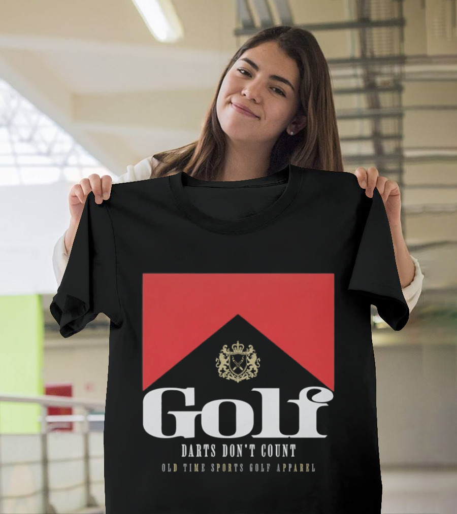 Golf Darts Don't Count Old Time Sports Apparel Crest T-Shirt