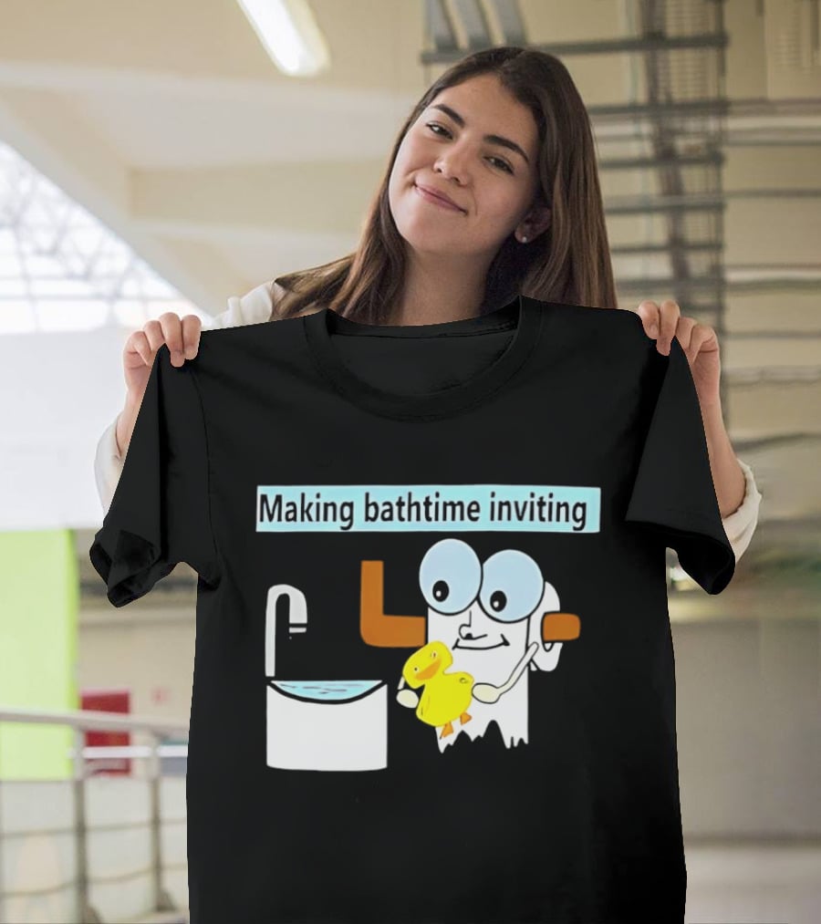 Making Bathtime Inviting No Face Spirited Away Rubber Duck Bathhouse T-Shirt