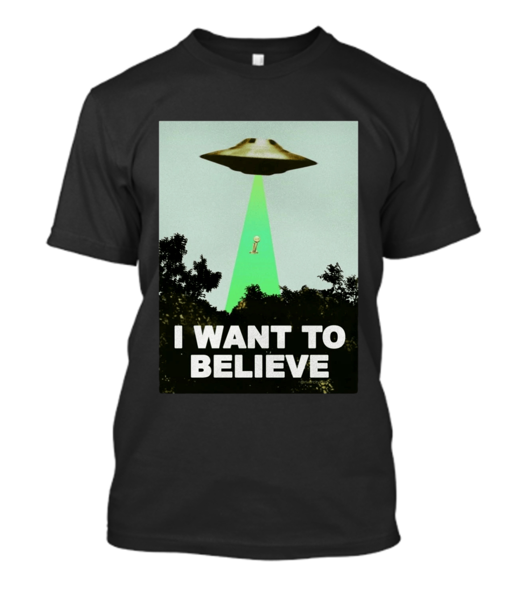 Premiun Spurs I Want To Believe UFO Trophy T-Shirt