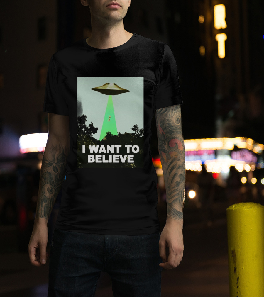 Premiun Spurs I Want To Believe UFO Trophy T-Shirt