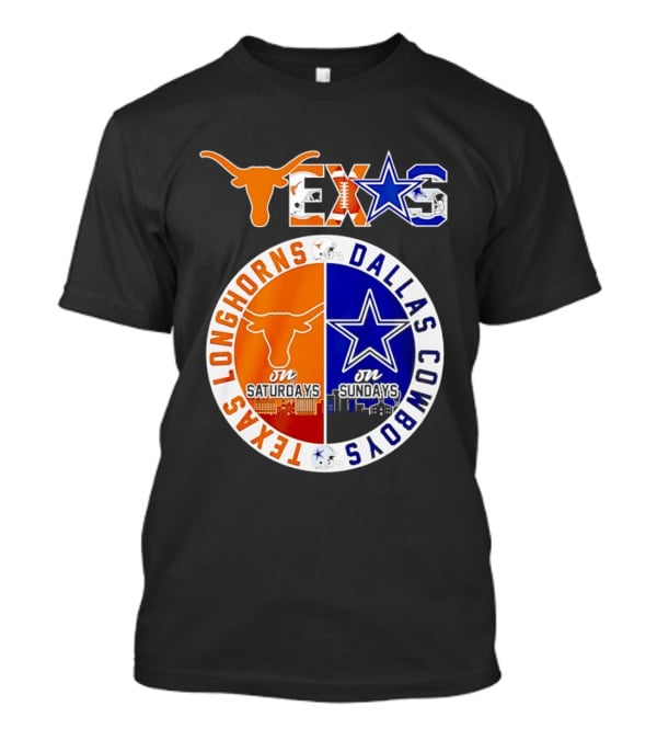Texas Longhorns Dallas Cowboys Game Day Weekend Saturdays Sundays T-Shirt