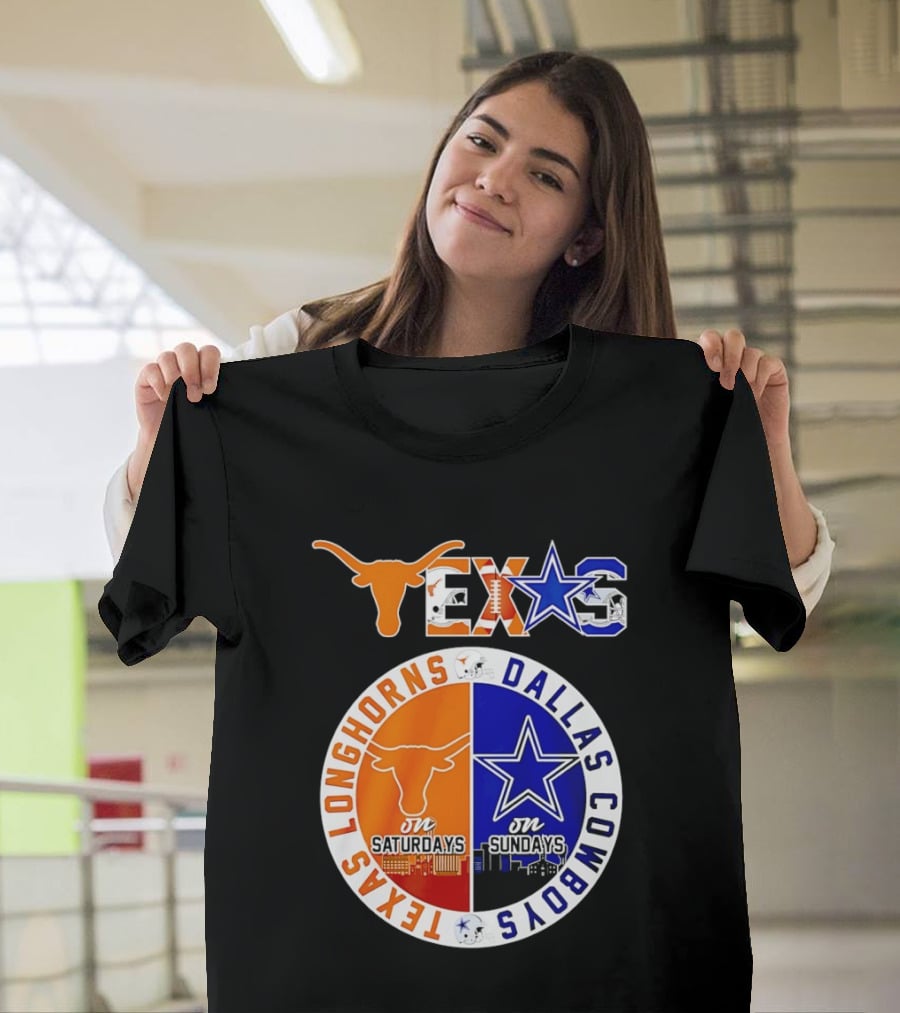 Texas Longhorns Dallas Cowboys Game Day Weekend Saturdays Sundays T-Shirt